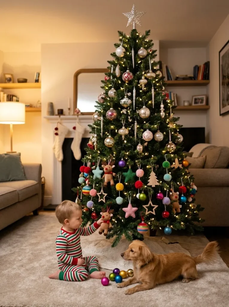 A Kid-Safe Tree With Unbreakable Ornaments Low Down